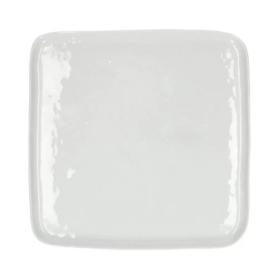 Plato llano PORCELINO SQUARE - blanco 2
