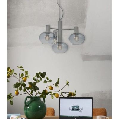 Bologna hanglamp met 4 armen - grijs 2