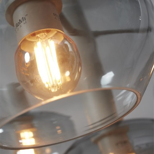 Lampada a sospensione Bologna con 4 bracci - grigio