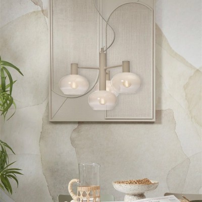 Lampe suspendue Bologna à 4 bras - milk white 2