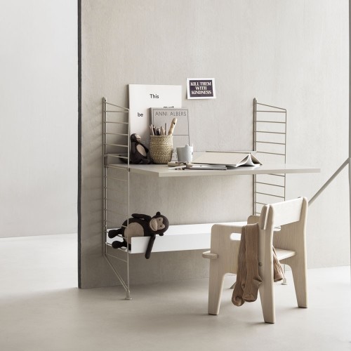 Vloerrek(ken) beige - Système String 2 portants 85x30 cm