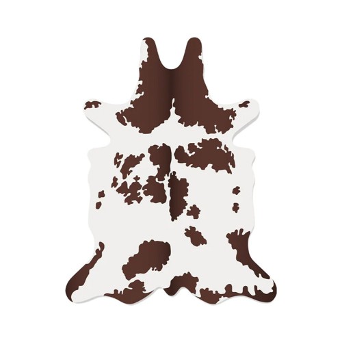 Cowhide vinyl place mat - brown