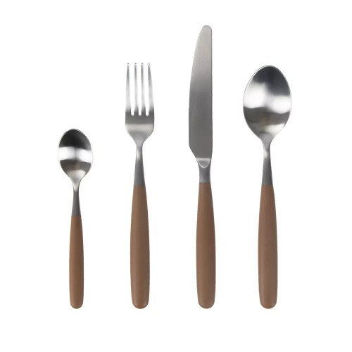 RENOIR 16-piece cutlery set - brown