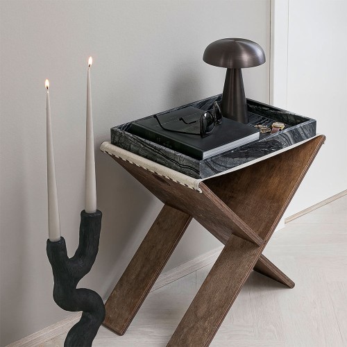 MARBRE L deco tray - black