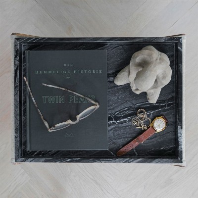 MARBRE L deco tray - black 2