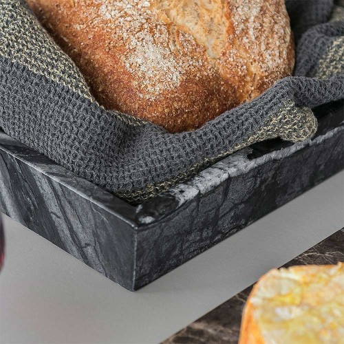MARBRE L deco tray - black