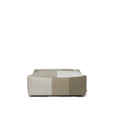 Pouf Catena Sq L500 Patchwork - Naturale/Bianco sporco Ferm Living