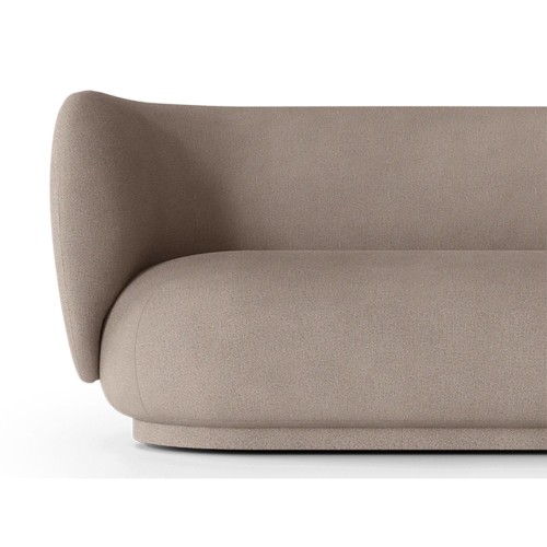 Rico 2 seater Brushed - Warm grey