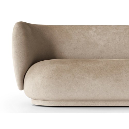 2-seater sofa Rico Velours délavé - Sand