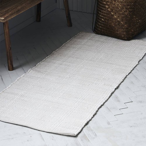 Chindi vloerkleed, Wit