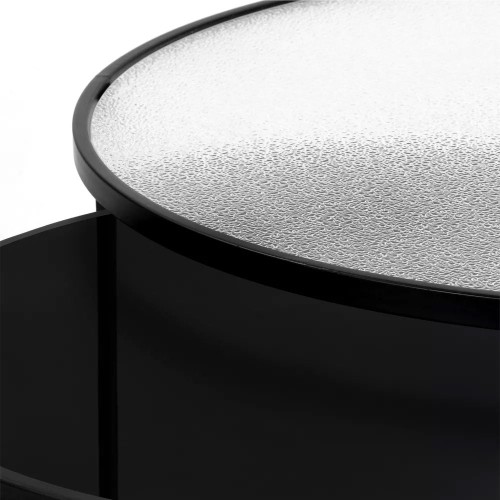 set/2 coffee tables DIA 60/80 x H 30/35 cm - black