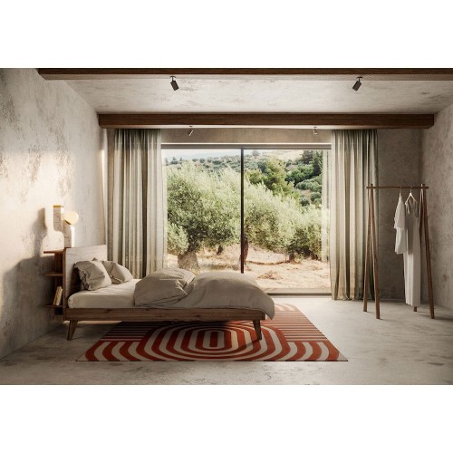 RETREAT Bed - 106 Carob brown lacquered