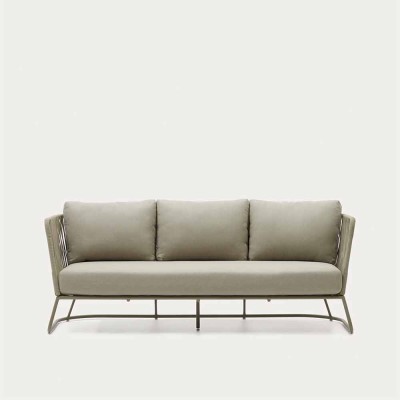 Saconca 3-Sitzer Outdoor-Sofa aus Seil und verzinktem Stahl grün 192 cm 2
