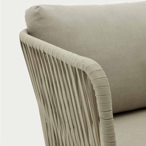 Saconca 3-Sitzer Outdoor-Sofa aus Seil und verzinktem Stahl grün 192 cm