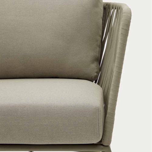 Outdoor-Sessel Saconca aus Seil und verzinktem Stahl grün