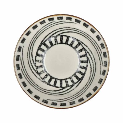 Plato sopero ALTO - blanco/negro 2