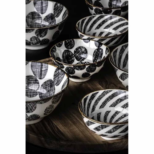 Bol à soupe ALTO DIA15 x H7 cm - noir/blanc