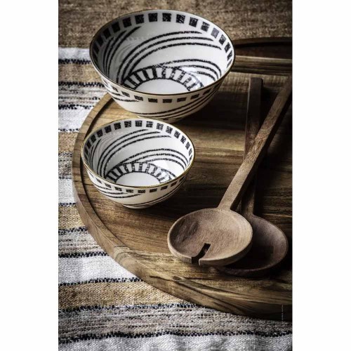 Bol de cereales ALTO DIA 12 x H 6 cm - blanco/negro