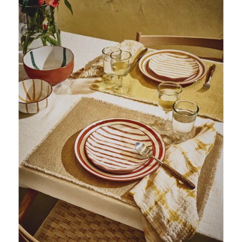 Dessertteller MYKONOS - rostfarben