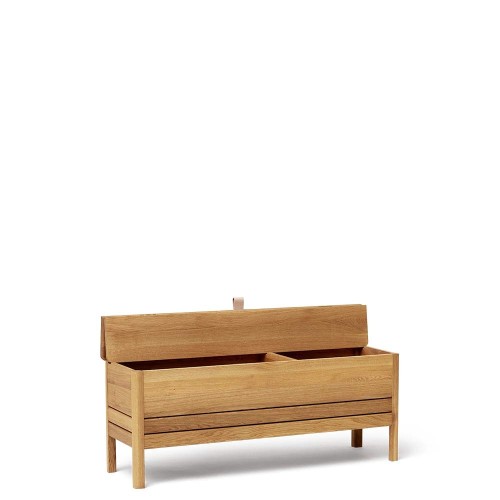 A Line 111 storage bench, oak