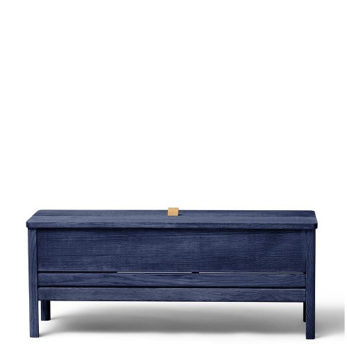 A Line 111 storage bench - indigo blue