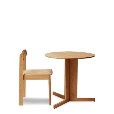 Mesa redonda Trefoil Ø75 - Roble 2