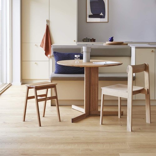 Tavolo rotondo Trefoil Ø75 - Rovere