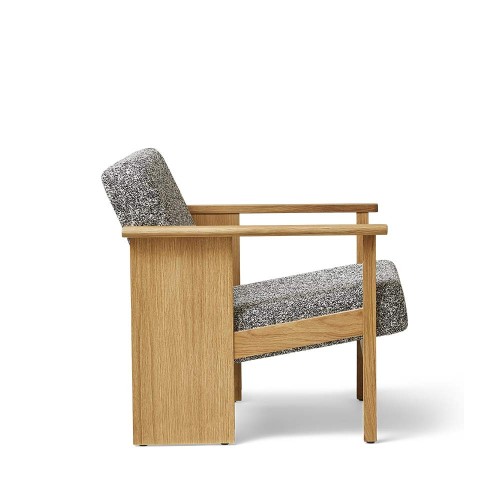 Eiken blok chaise longue - Nul