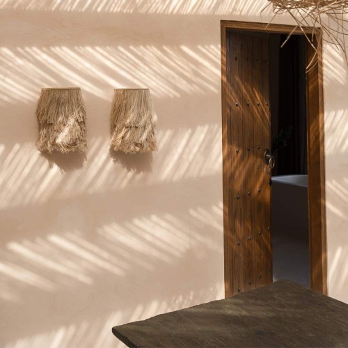 Abaca wall lamp - Natural