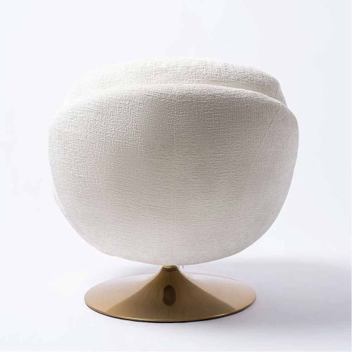 Memento white armchair, Gold base