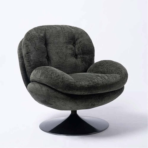 Memento Armchair Khaki, Black Leg