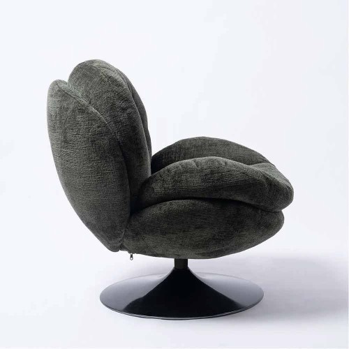 Poltrona Memento Khaki, gamba nera