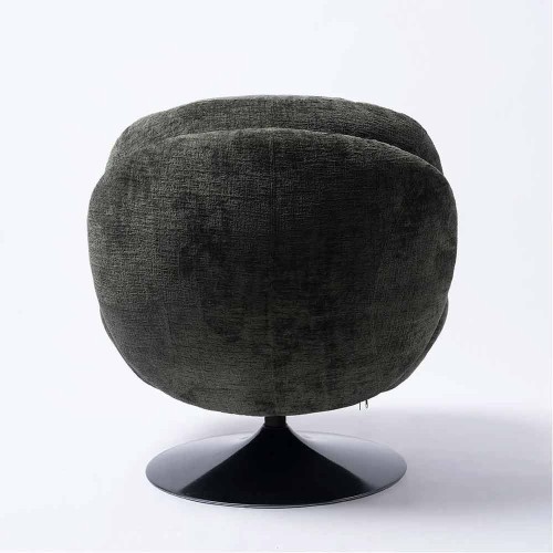 Memento Khaki fauteuil, zwarte poot