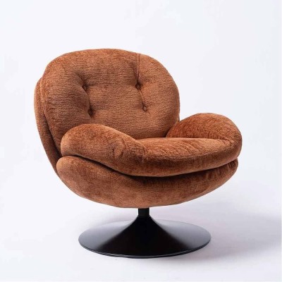 Memento Burnt Orange Armchair, Black Base