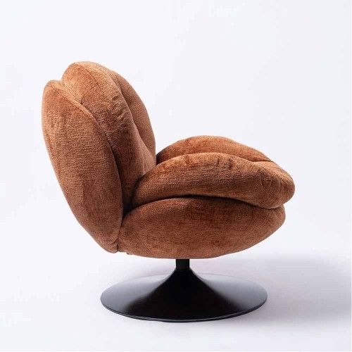 Memento Burnt Orange Armchair, Black Base
