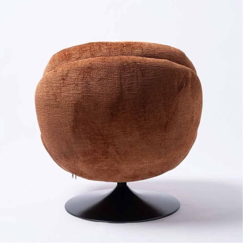 Sillón Memento naranja quemado, pata negra