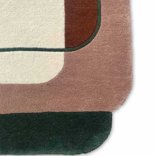 Tapis en laine Echo vert