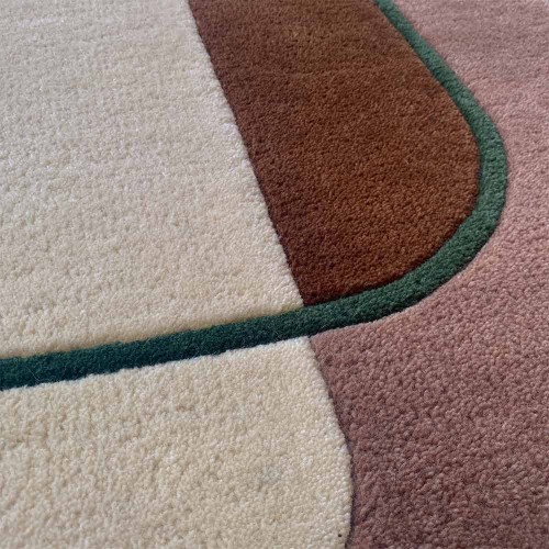 Alfombra de lana verde Eco