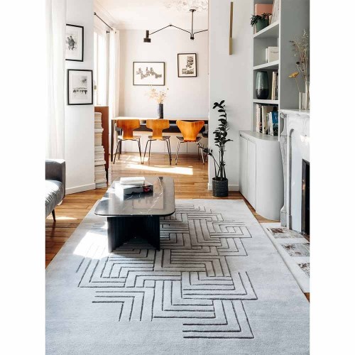 Tapis Interférences gris