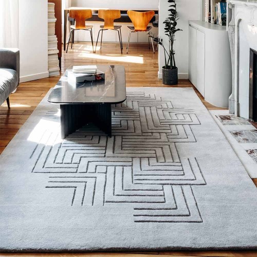 Tapis Interférences gris