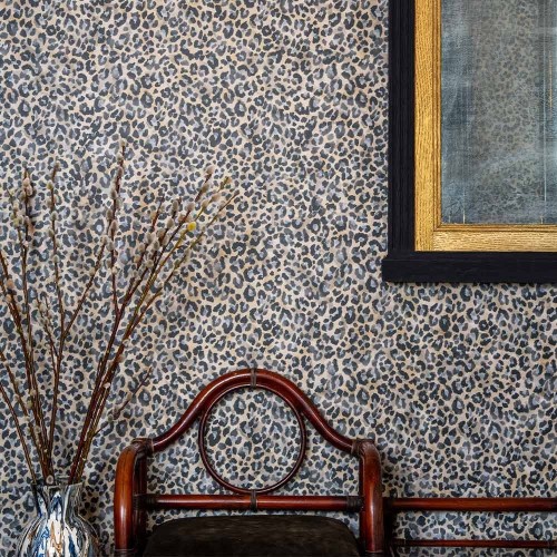 Papel pintado leopardo massai