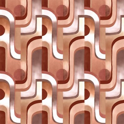 Arpège terracotta behang 2