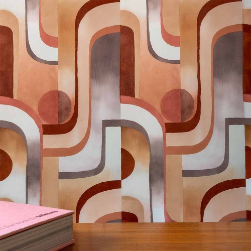 Arpège terracotta wallpaper