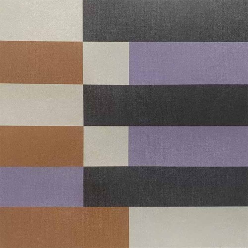 Carta da parati Bauhaus viola e arancione
