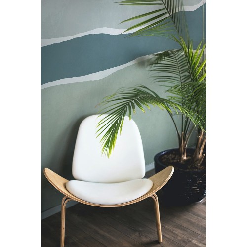 Papier peint Trio bleu/vert