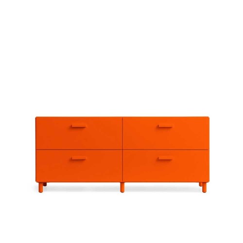 Commode Relief, basse avec pieds