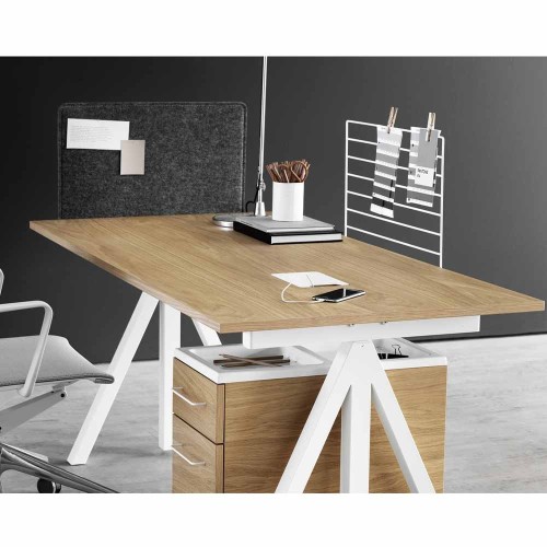 Bureaux ajustables - Chêne