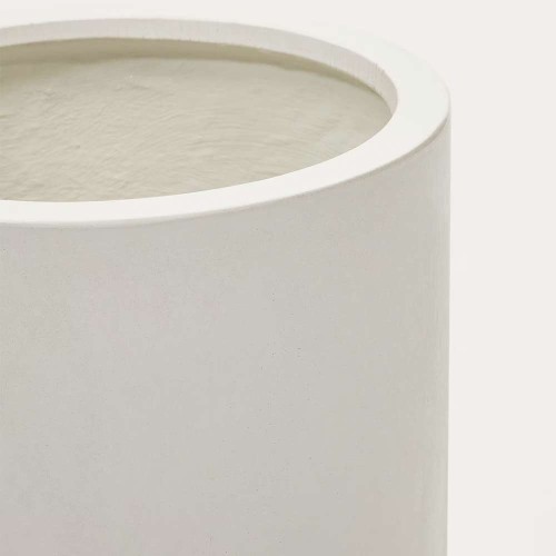 Jardinera Aiguablava de cemento blanco Ø 42 cm