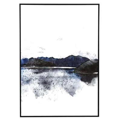 Canvas with frame HORIZONTE L 100 x W 4.3 x H 140 cm - blue