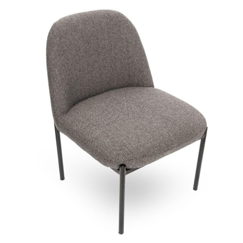 Derby armchair Grey Chevron fabric